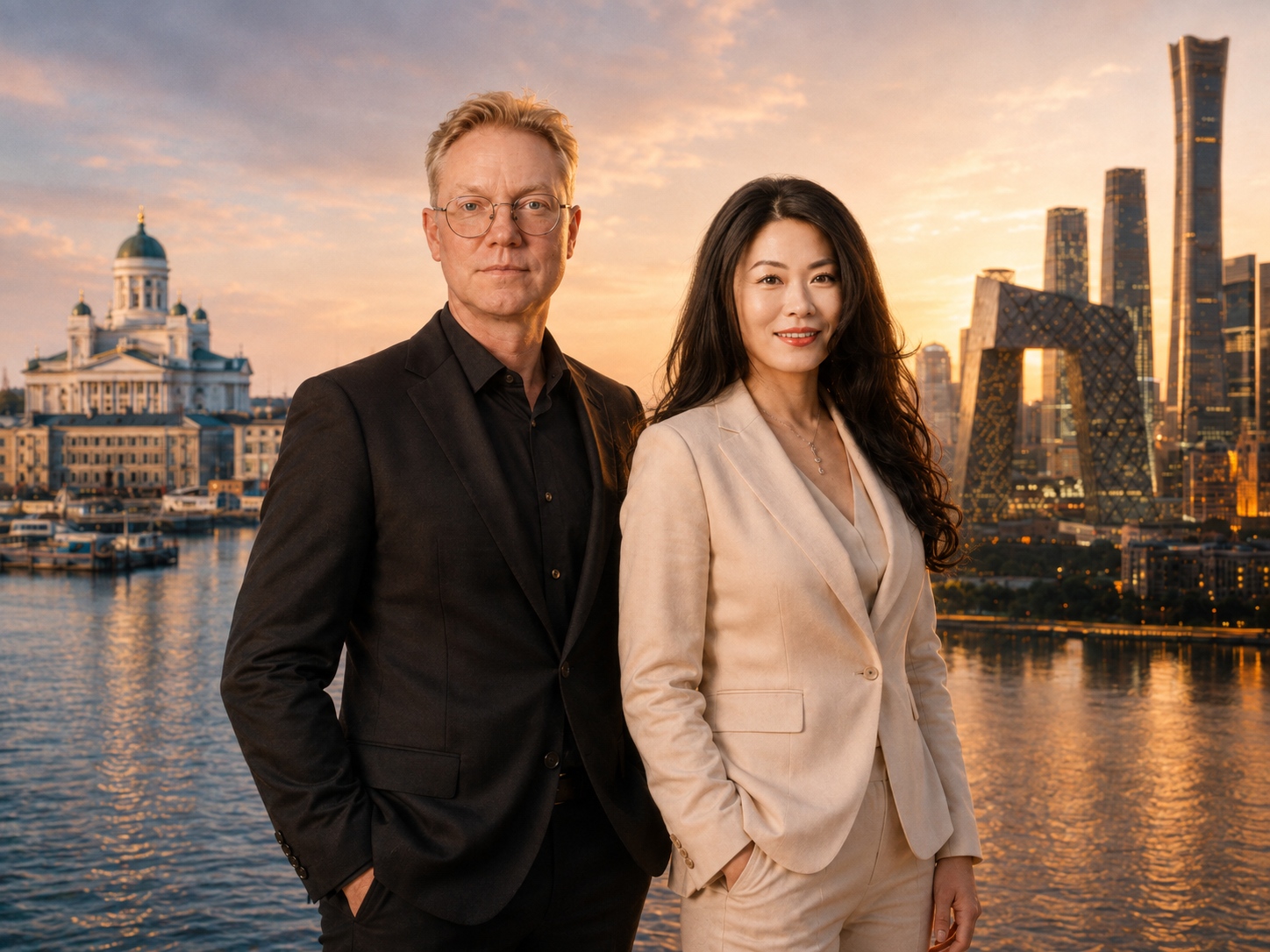 FENBOA Co-Chairs Jani Vallirinne and Zhifeng Yu in Helsinki and Beijing